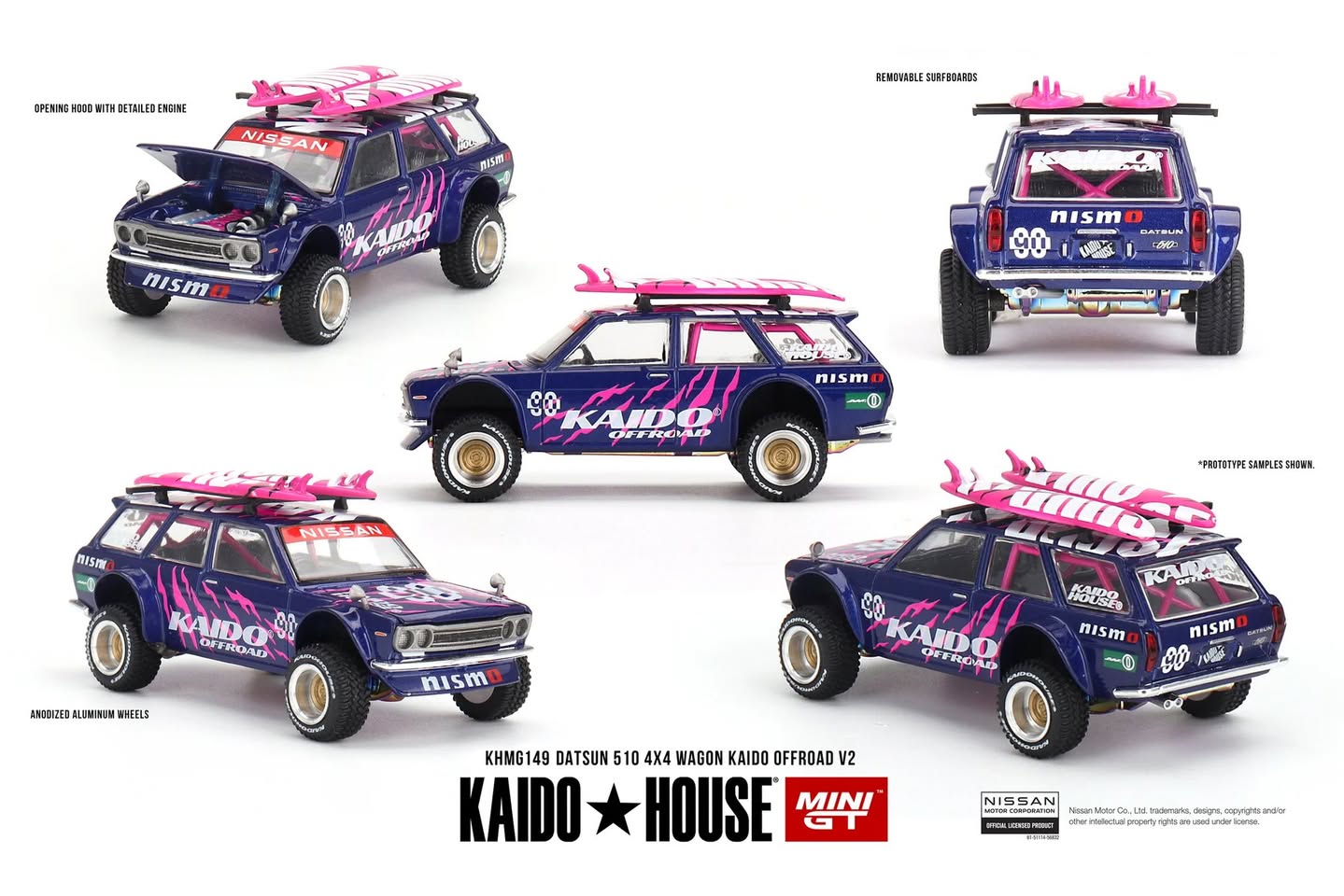 Kaido House x Mini GT 1:64 Datsun 510 4x4 Wagon Kaido Offroad V2