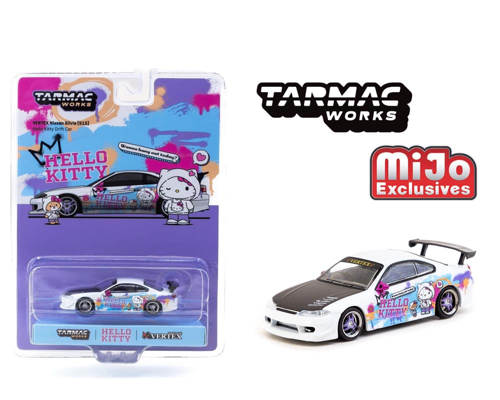 Tarmac Works 1:64 Vertex Nissan Silvia S15 Hello Kitty Special Limited Edition – Indonesia Exclusives