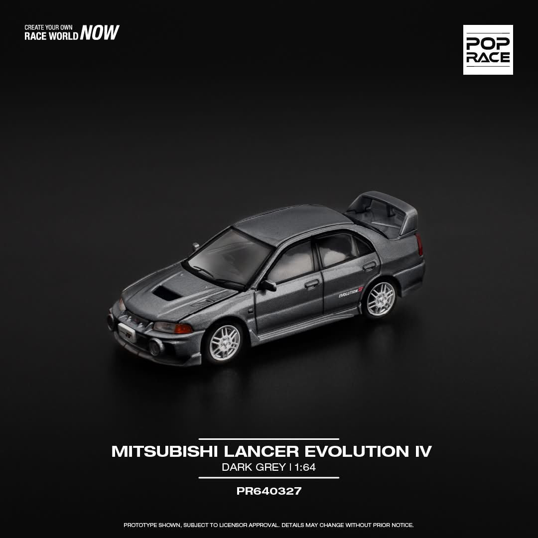 (Pre order) POP RACE PR640327 MITSUBISHI LANCER EVOLUTION GREY