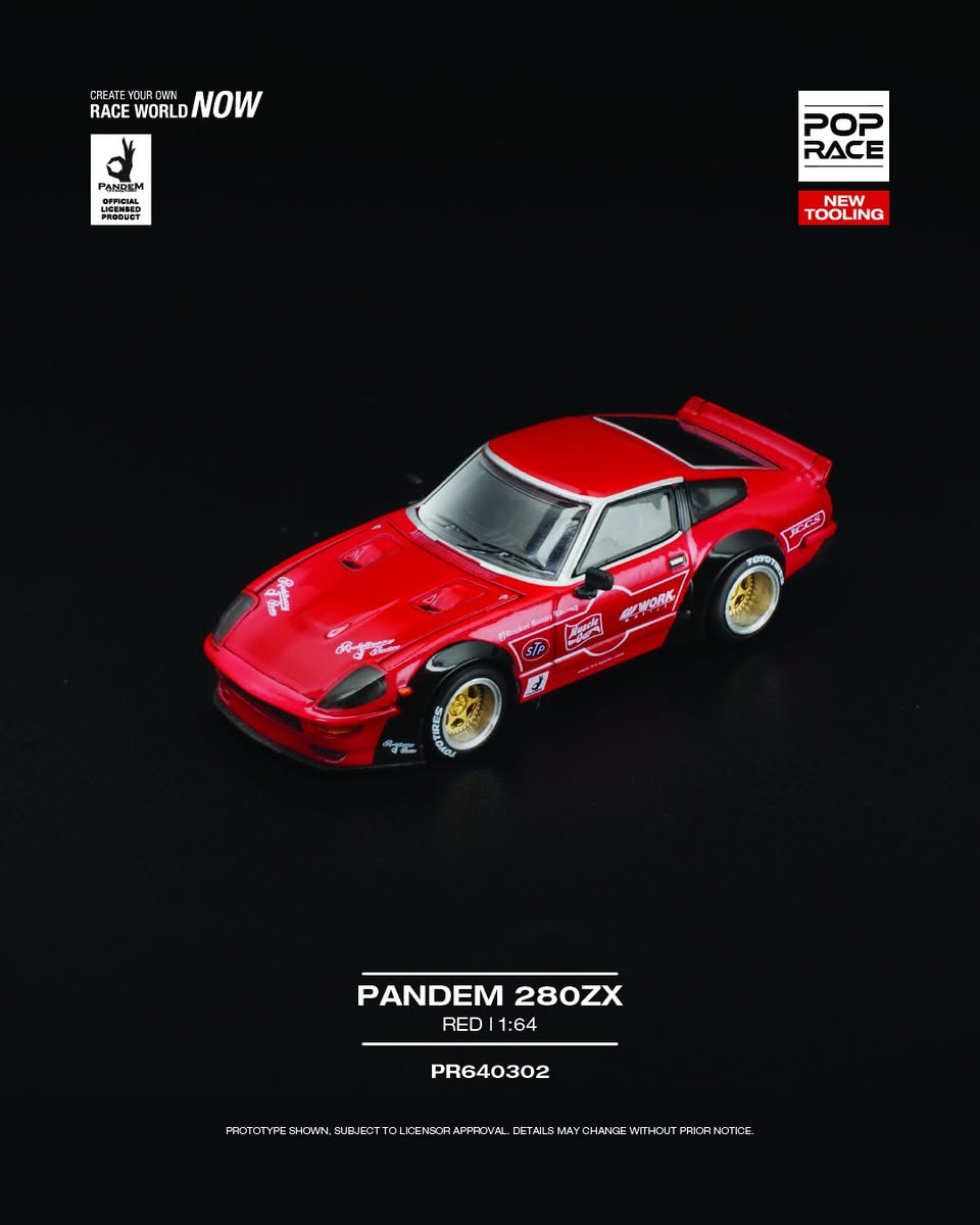 (Pre order) POP RACE PR640302 PANDEM 280ZX RED (NEW TOOLING)