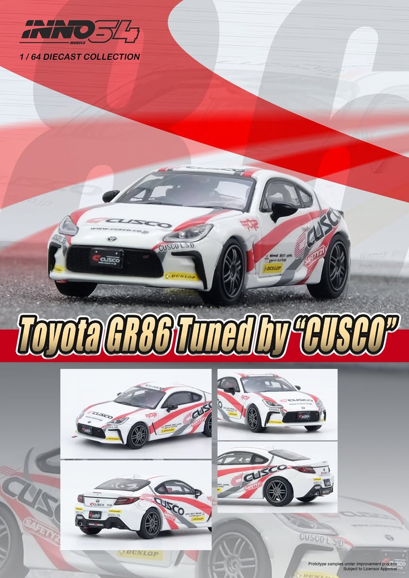 INNO64 1/64 TOYOTA GR86 Tuned by "CUSCO"
