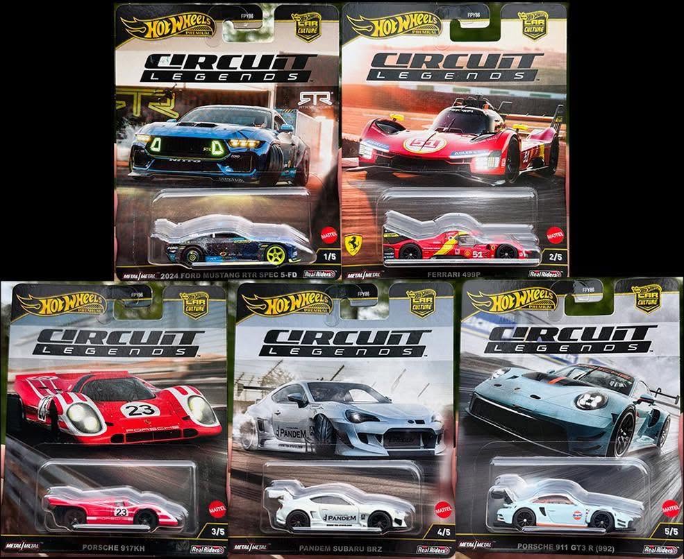 Hot Wheels 1:64 Car Culture 2025 K Case – Circuit Legends