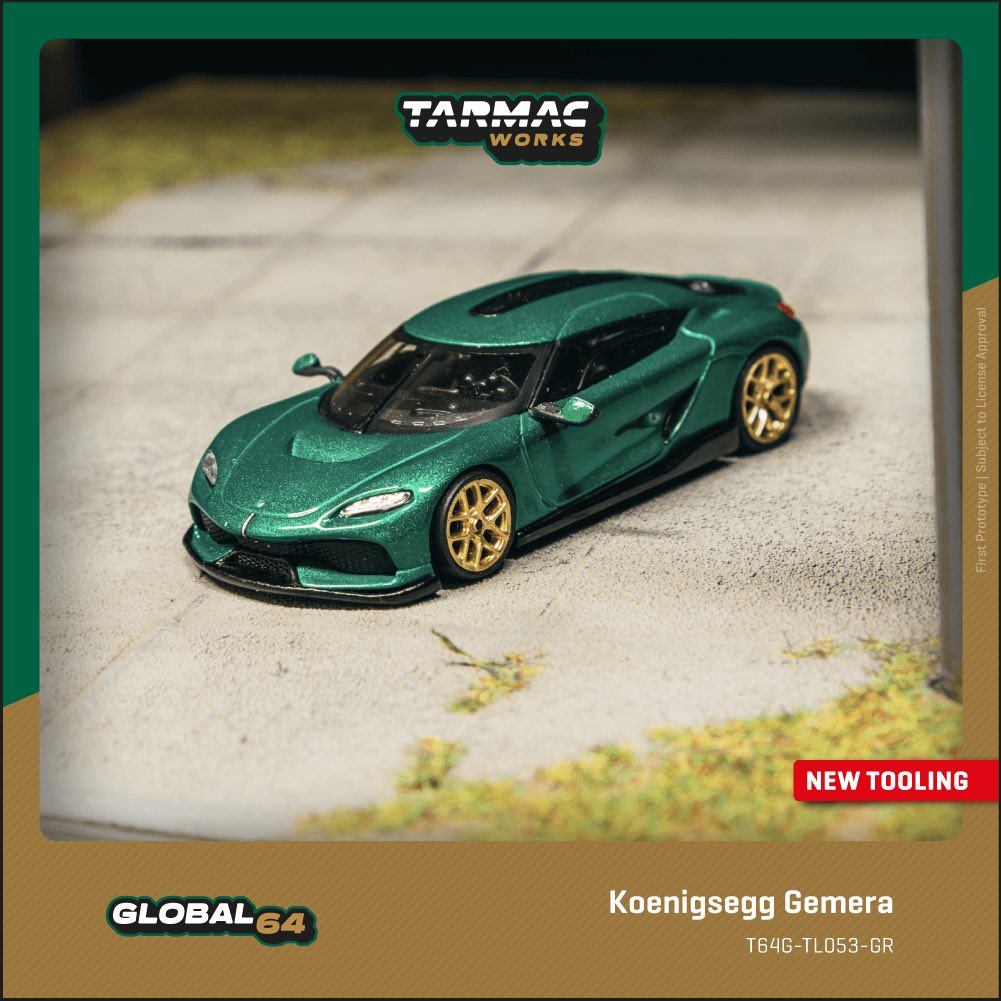 TARMAC WORKS GLOBAL64 1/64 Koenigsegg Gemera Green T64G-TL053-GR