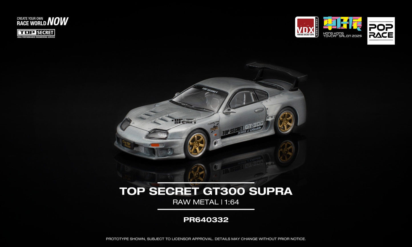 (Pre order) POPRACE 1/64 TOP SECRET GT300 SUPRA Raw Material HKTS x VDX 2025 Exclusive Event Model