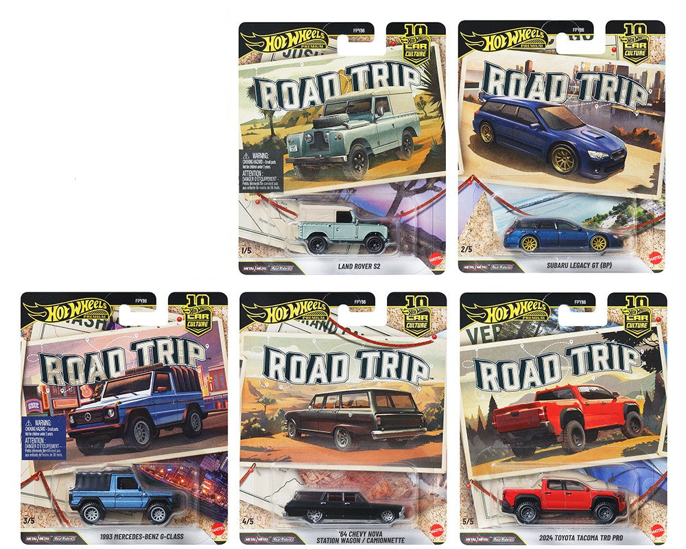 (PRE ORDER) Hot Wheels 1:64 Car Culture 10th Anniversary 2026 V -Road Trip Assortment (Set of 5)