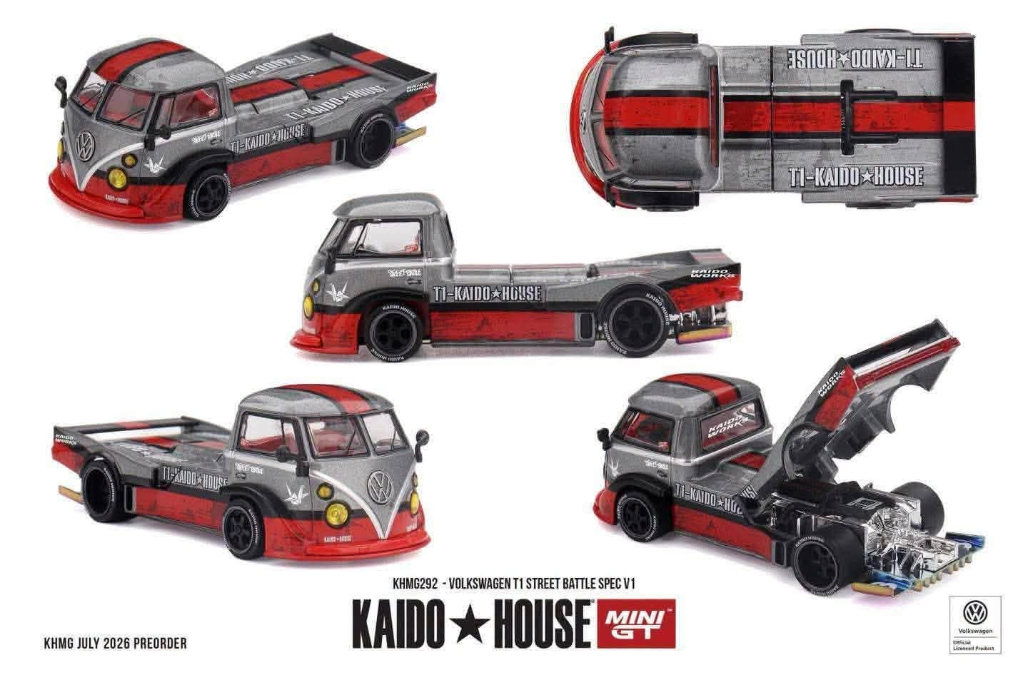 (Preorder) Kaido House x Mini GT 1:64 - VOLKSWAGEN T1 STREET BATTLE SPEC V1 - KHMG292
