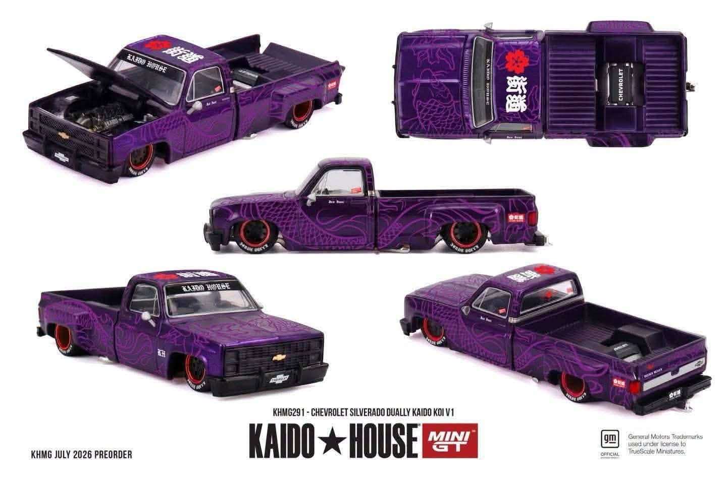 (Preorder) Kaido House x Mini GT 1:64 - CHEVROLET SILVERADO DUALLY KAIDO KOI V1 - KHMG291