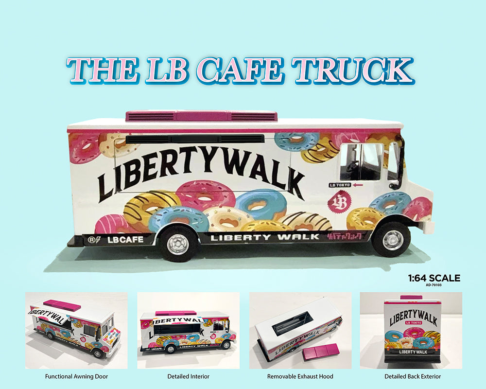 (Preorder) American Diorama 1:64 Food Truck Liberty Walk LB Cafe Truck – Limited Edition MiJo Exclusives