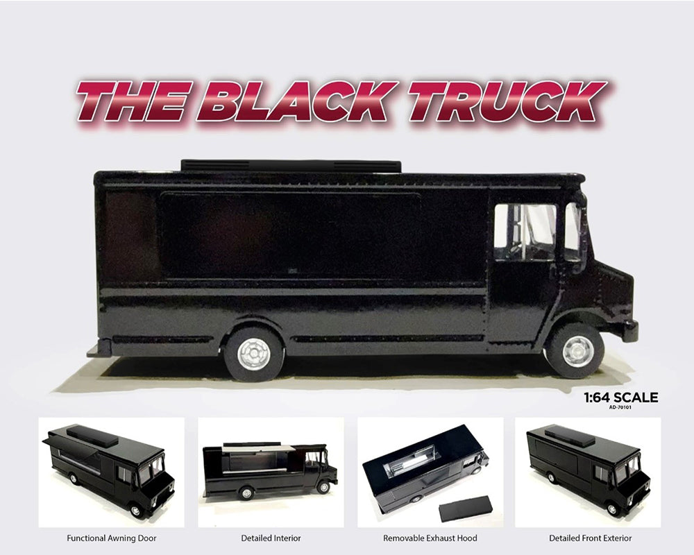 (Preorder) American Diorama 1:64 Food Truck – Black – Limited Edition MiJo Exclusives