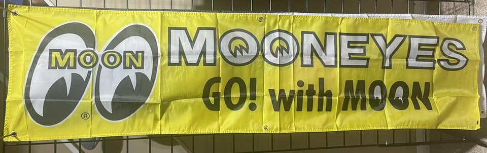 Mooneyes Banner - Approx. 45cm x 180cm (1.5ft x 6 ft) - B-003