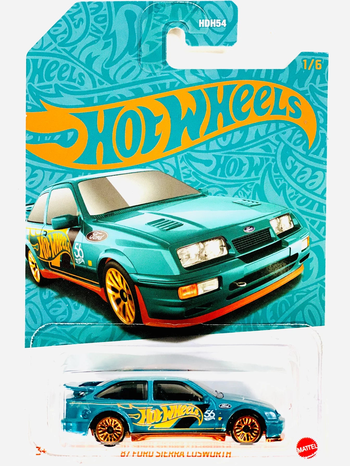 Hot Wheels 2024 Pearl & Chrome '87 Ford Sierra Cosworth damaged