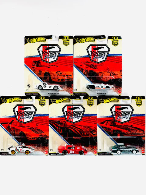 Hot Wheels 2026 Car Culture Vintage Racing Case T (Set of 5 Cars)