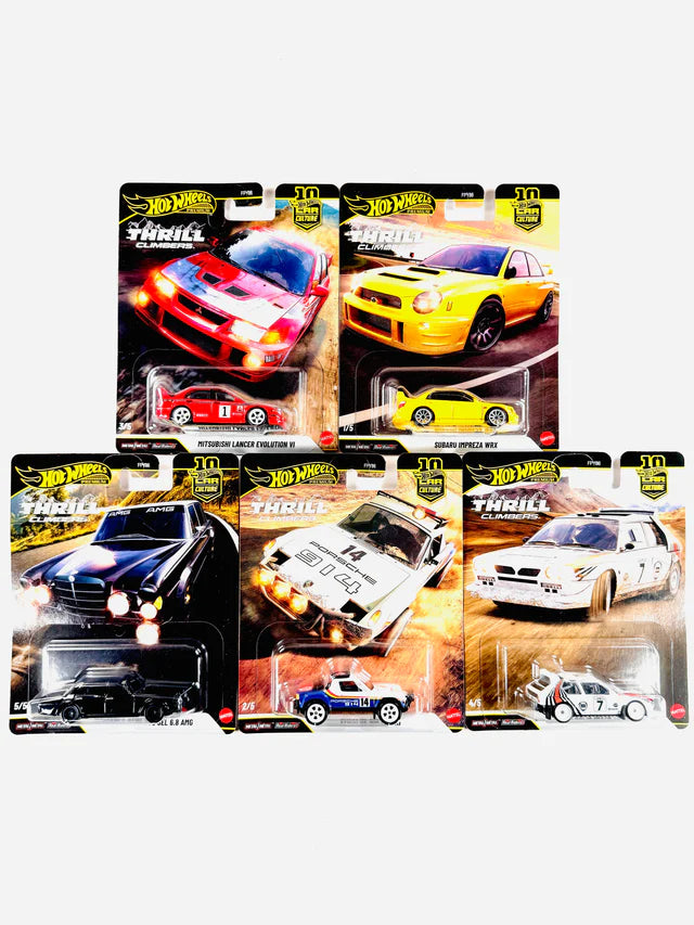 Hot Wheels 1:64 Car Culture 10th Anniversary 2026 MIX Q – Thrill Climbers 5 - Set of 5!