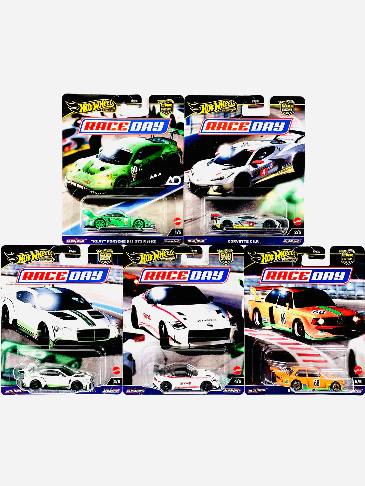 HOT WHEELS 2024 CAR CULTURE RACE DAY - Set of 5