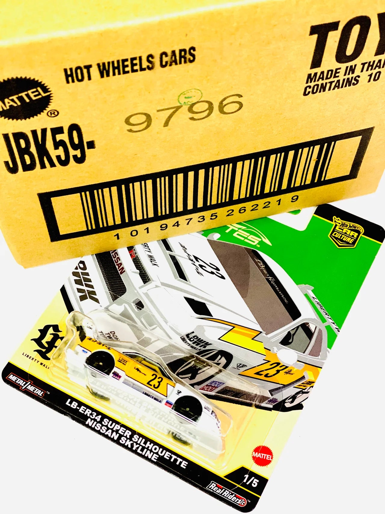 Hot Wheels 2025 Car Culture LB-ER34 Super Silhouette Nissan Skyline Factory Sealed Solid Pack (10 Cars)