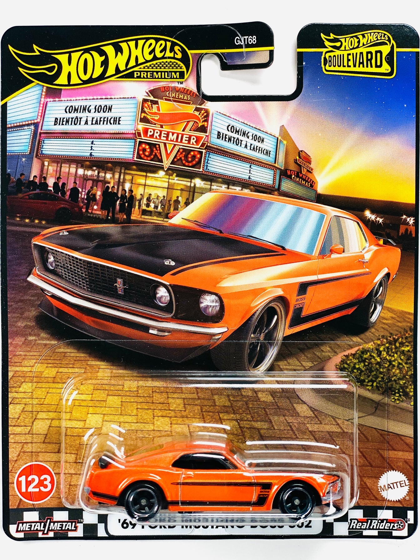 Hot Wheels 2025 Boulevard '69 Ford Mustang Boss 302 #123 - DAMAGED CARD