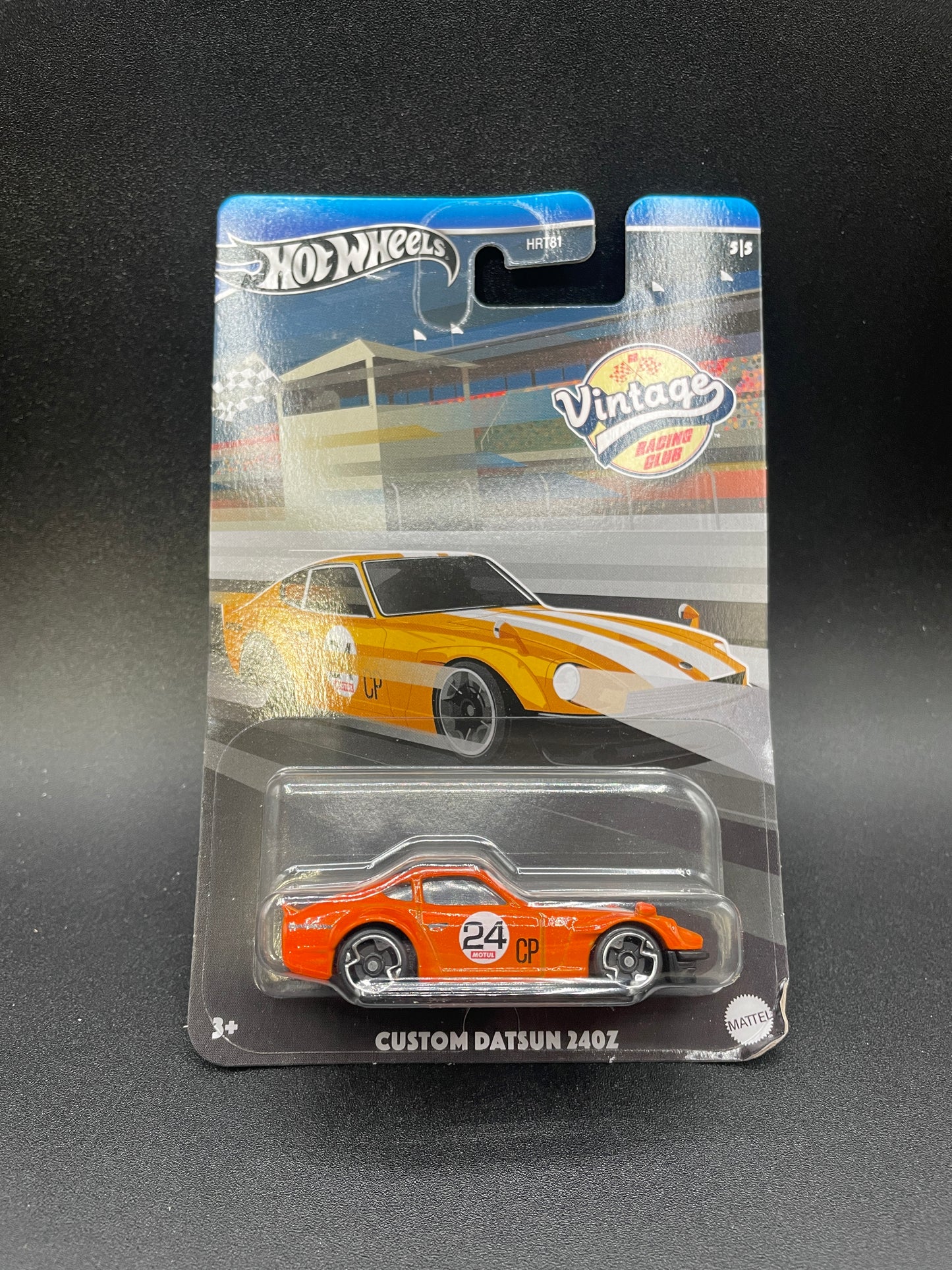 2024 HOT WHEELS VINTAGE RACING CLUB - CUSTOM DATSUN 240Z - DAMAGED CARD