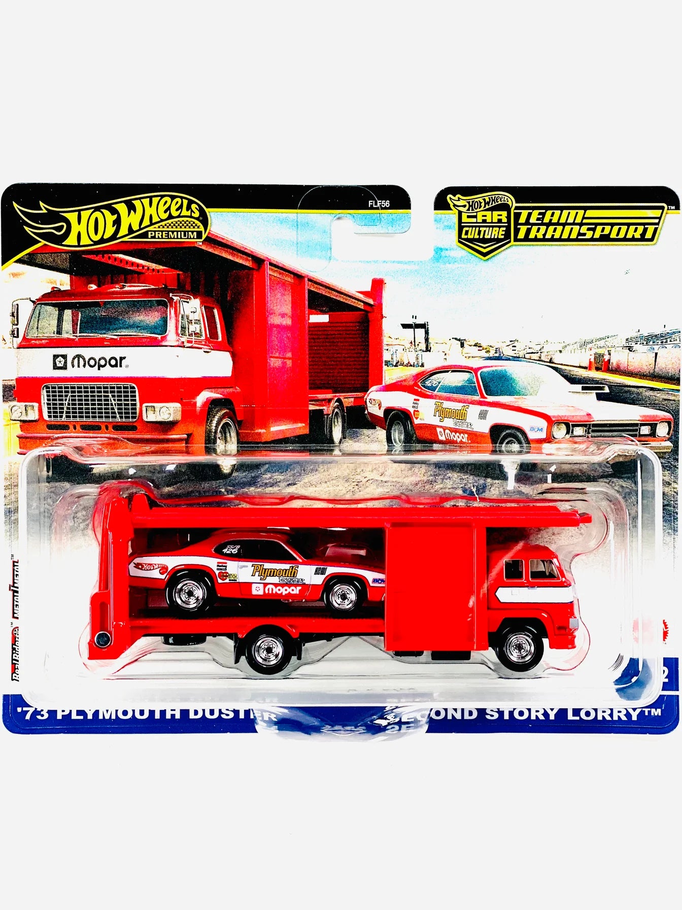Hot Wheels 2025 Team Transport Case G '73 Plymouth Duster & Second Story Lorry #82