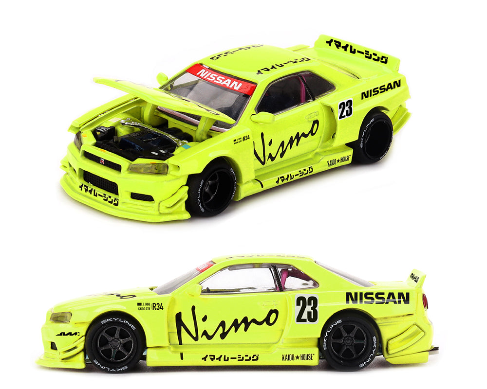 (Preorder) Kaido House x Mini GT Nissan Skyline GT-R (R34) Kaido Works V4 – Yellow KHMG241
