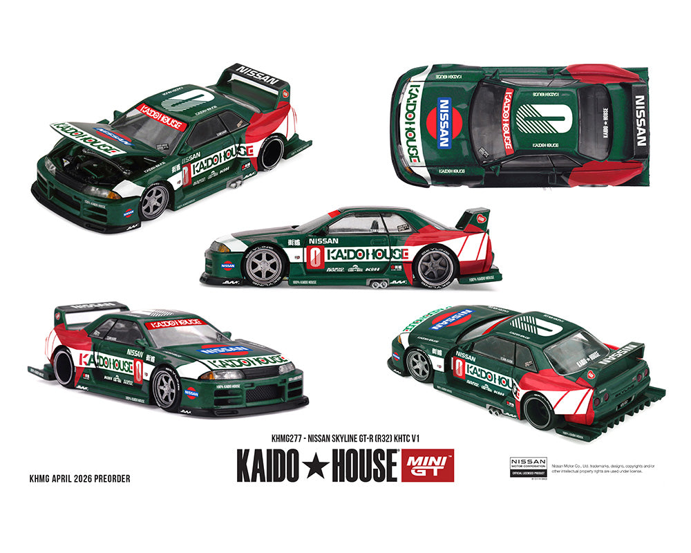 (Preorder) Kaido House x Mini GT Nissan Skyline GT-R (R32) KHTC V1 – Green KHMG277
