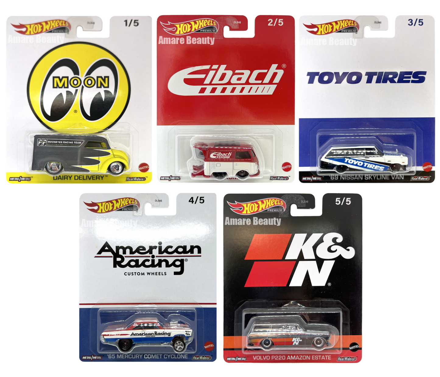 Hot Wheels 1:64 Pop Culture 2023 MIX V - DAIRY DELIVERY, KOOL KOMBI, NISSAN SKYLINE, MERCURY COMET, VOLVO