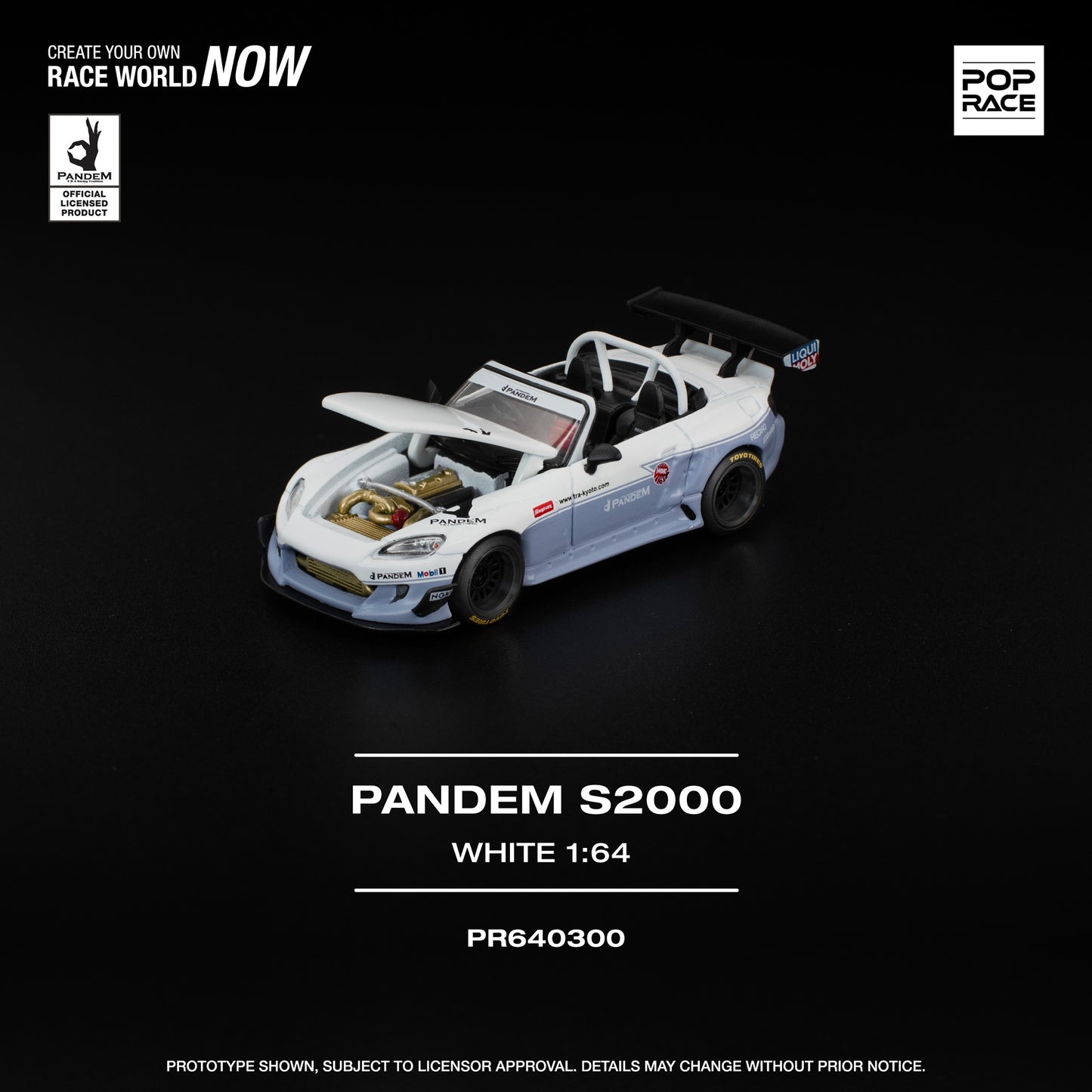(Pre order) PR640300 POPRACE 1/64 PANDEM S2000 WHITE