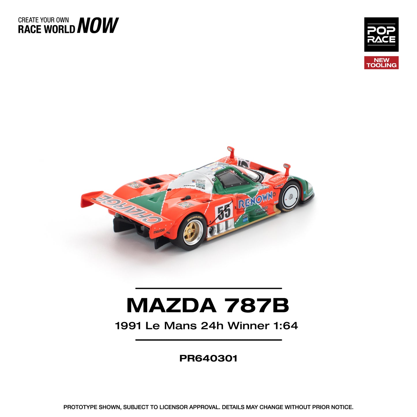 (Pre order) PR640301 POPRACE 1/64 MAZDA 787B 1991 LE MANS 24H WINNER