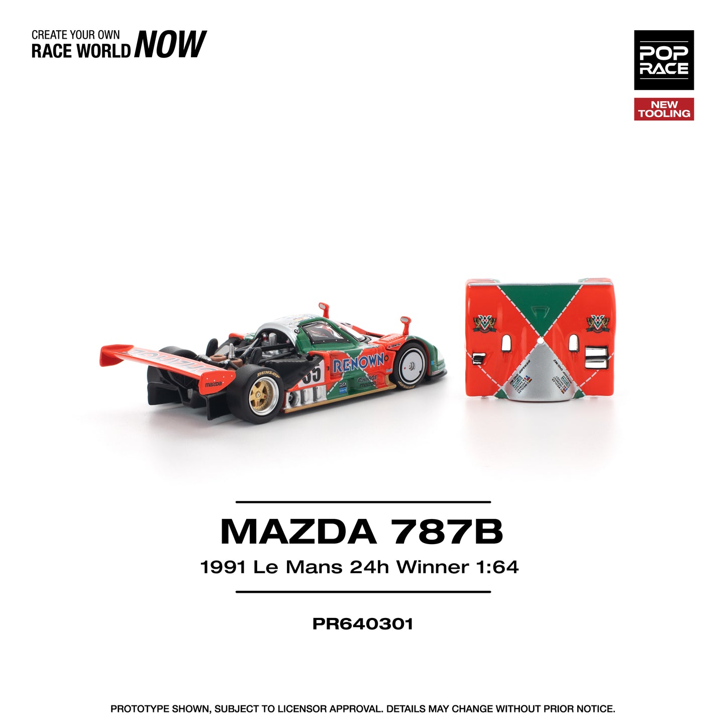 (Pre order) PR640301 POPRACE 1/64 MAZDA 787B 1991 LE MANS 24H WINNER