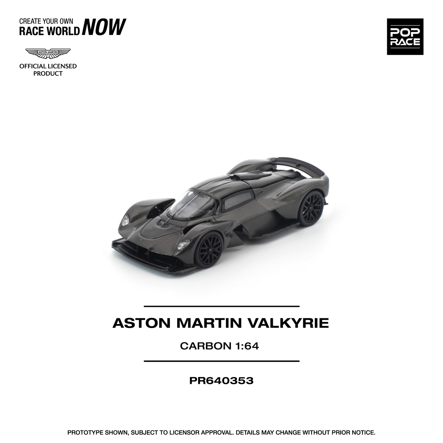 (Pre order) PR640353 POPRACE 1/64 ASTON MARTIN VALKYRIE CARBON EDITION