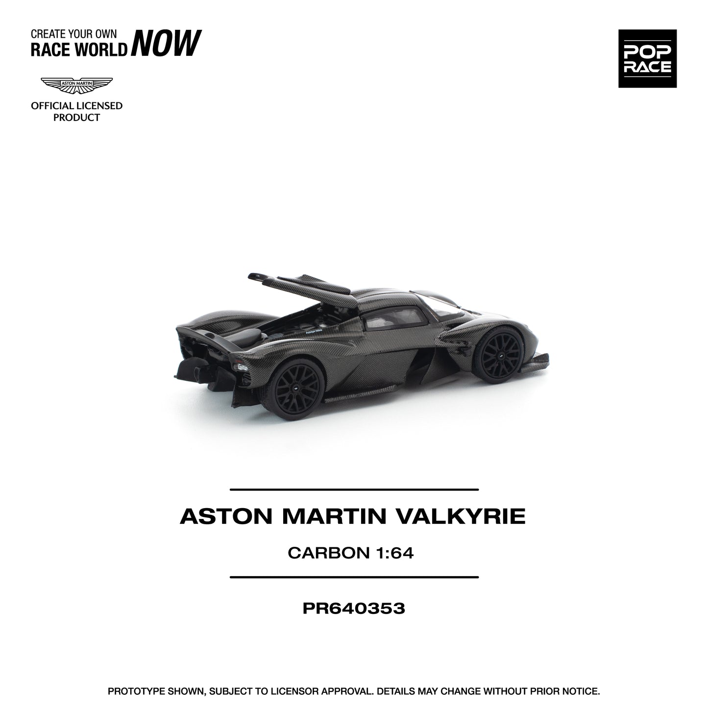 (Pre order) PR640353 POPRACE 1/64 ASTON MARTIN VALKYRIE CARBON EDITION