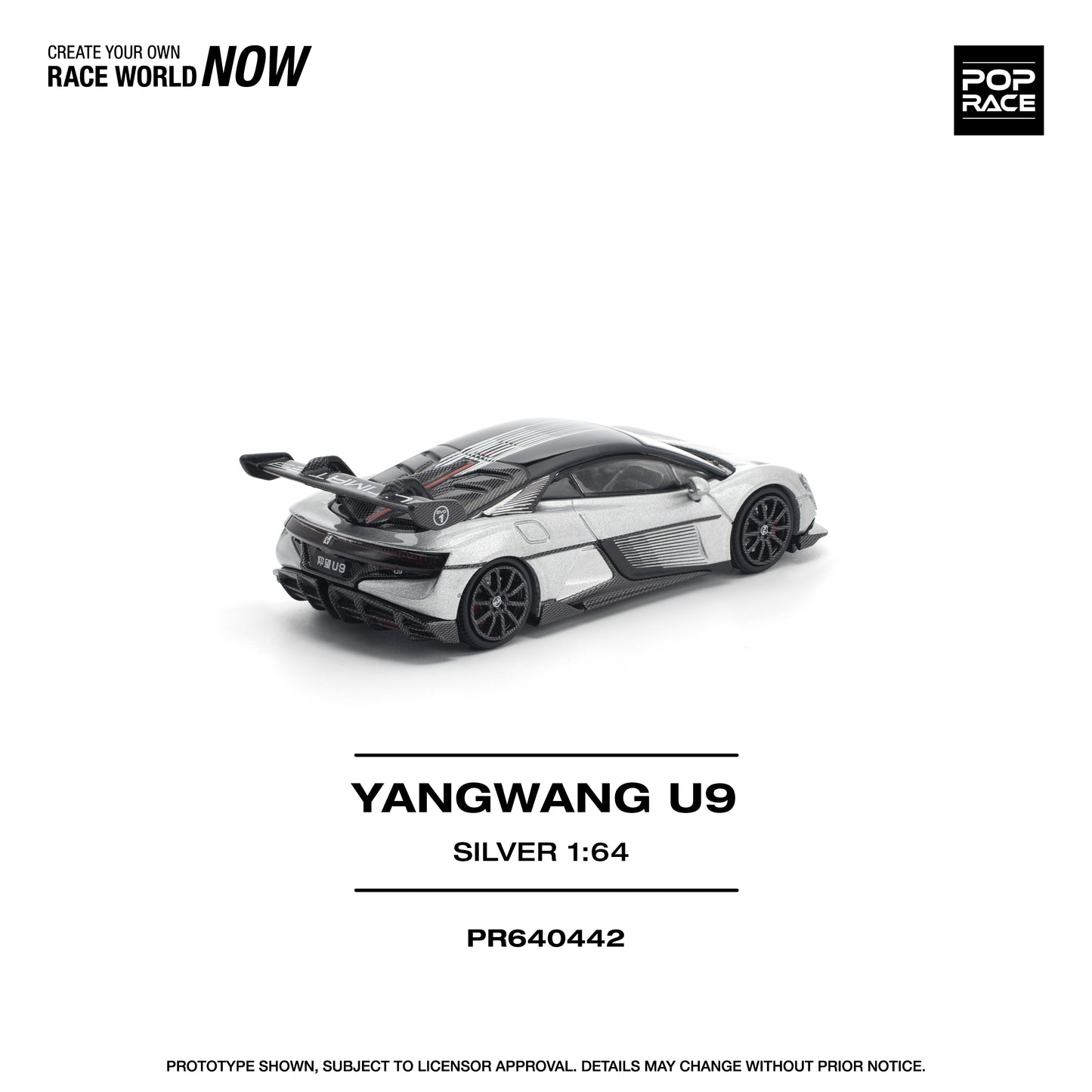 (Pre order) POPRACE 1/64 YANGWANG U9 - SILVER - PR640442