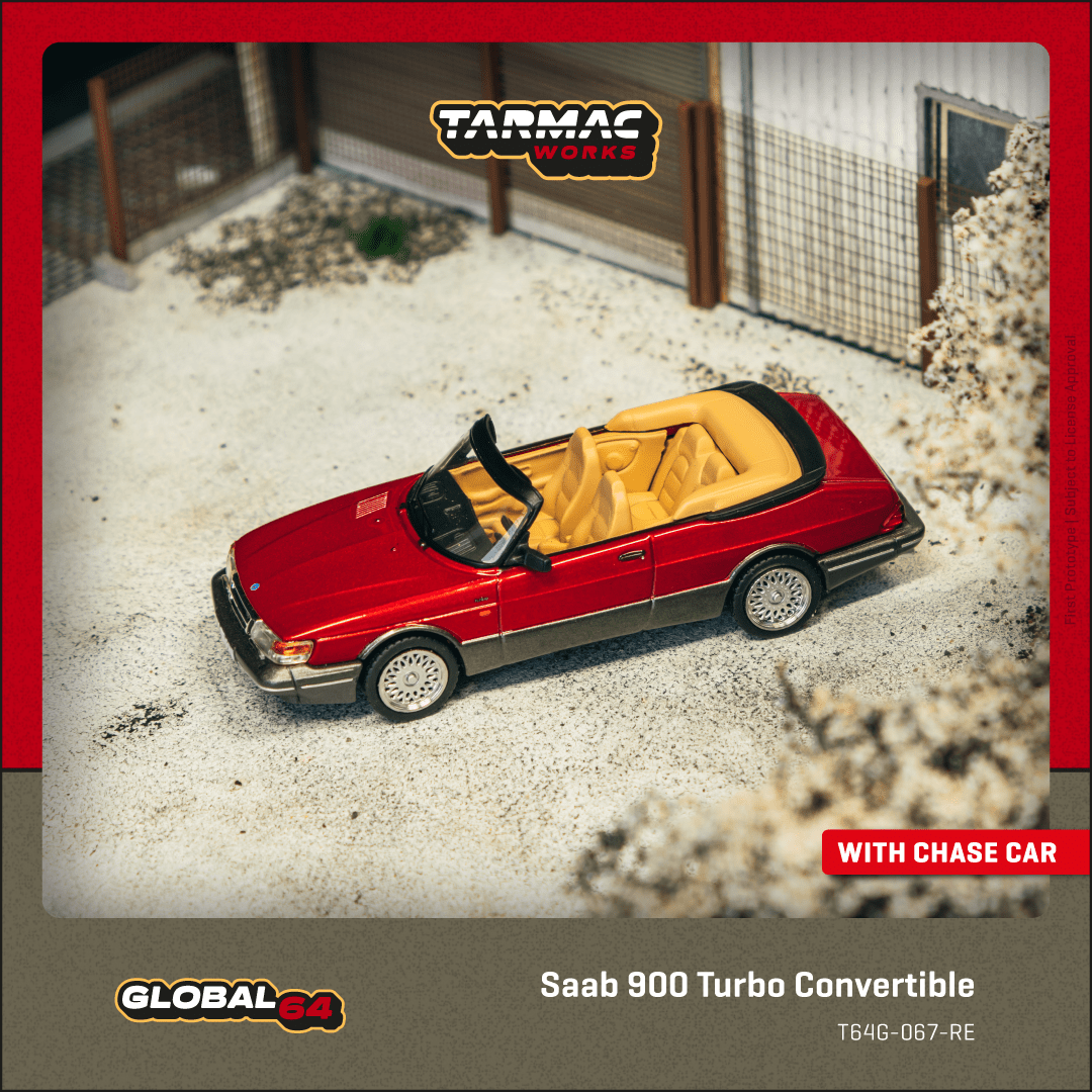 (PRE ORDER) TARMAC WORKS GLOBAL64 1/64 Saab 900 Turbo Convertible Red T64G-067-RE (Approx. Release Date : September 2025 subject to manufacturer's final decision)