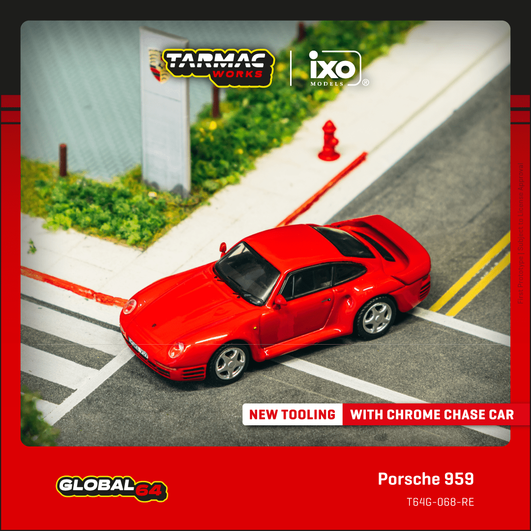 (PRE ORDER) TARMAC WORKS GLOBAL64 1/64 Porsche 959 Red T64G-068-RE (Approx. Release Date : September 2025 subject to manufacturer's final decision)
