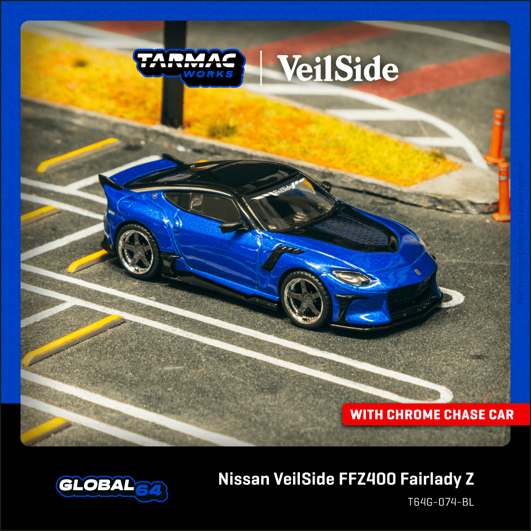 (PRE ORDER) TARMAC WORKS GLOBAL64 1/64 Nissan VeilSide FFZ400 Fairlady Z Blue T64G-074-BL (Approx. Release Date : September 2025 subject to manufacturer's final decision)