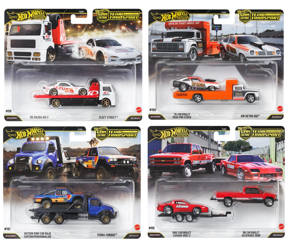 (PRE ORDER) Hot Wheels CC TEAM TRANSPORT RELEASE N SEALED CASE 0F 4 -FLF56-957N - 2027