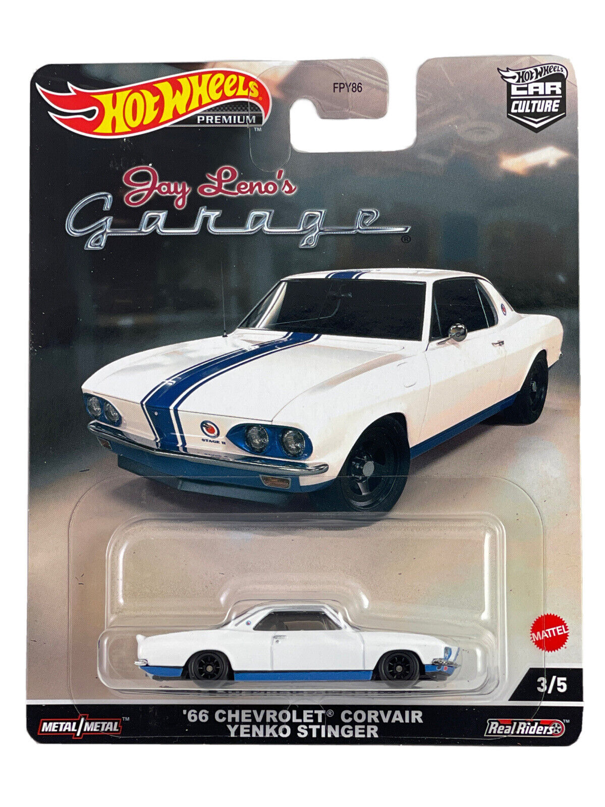 2023 Hot Wheels Premium - JAY LENOS GARAGE - 66 CHEVROLET CORVAIR YENKO STICKER - CAR CULTURE