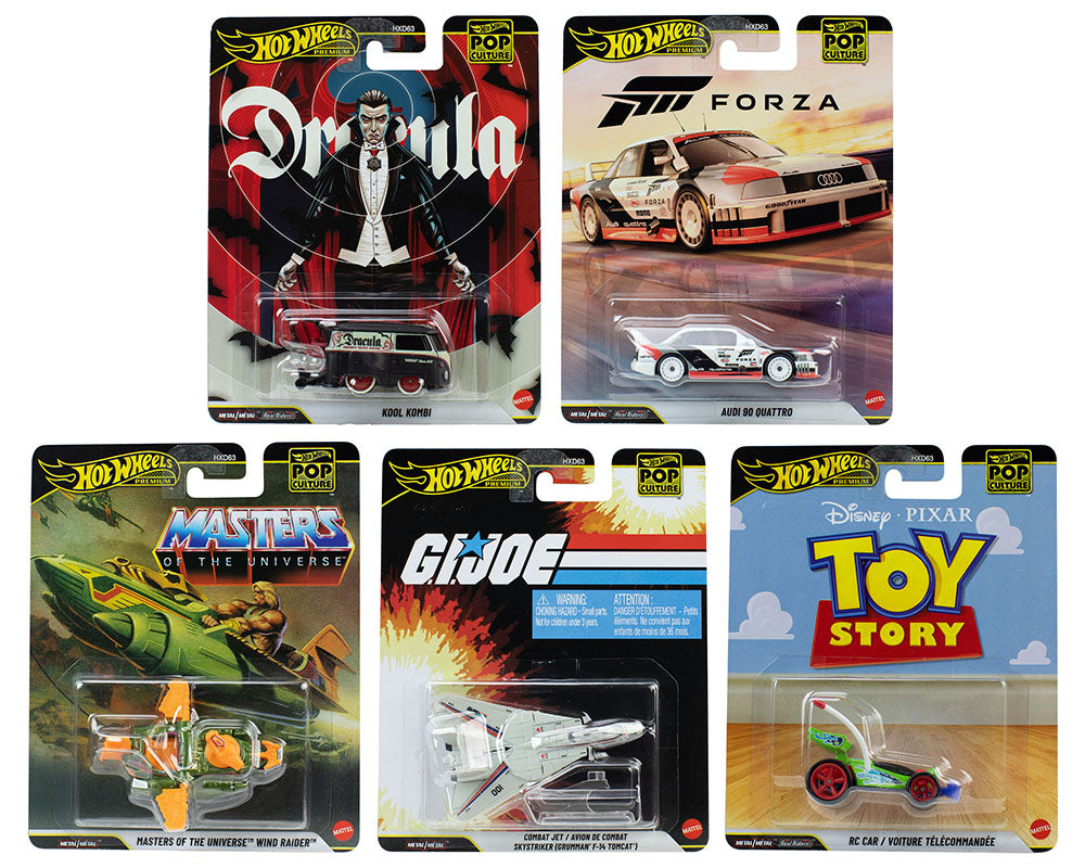 (PRE ORDER)HOT WHEELS 2026 POP CULTURE RELEASE R - SET OF 5 - Dracula, FORZA, HEMAN, GI JOE, Toy Story