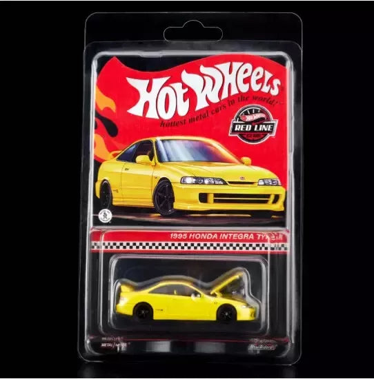 Hot Wheels RLC - 1995 HONDA INTEGRA TYPE R YELLOW - WITH PROTECTOR