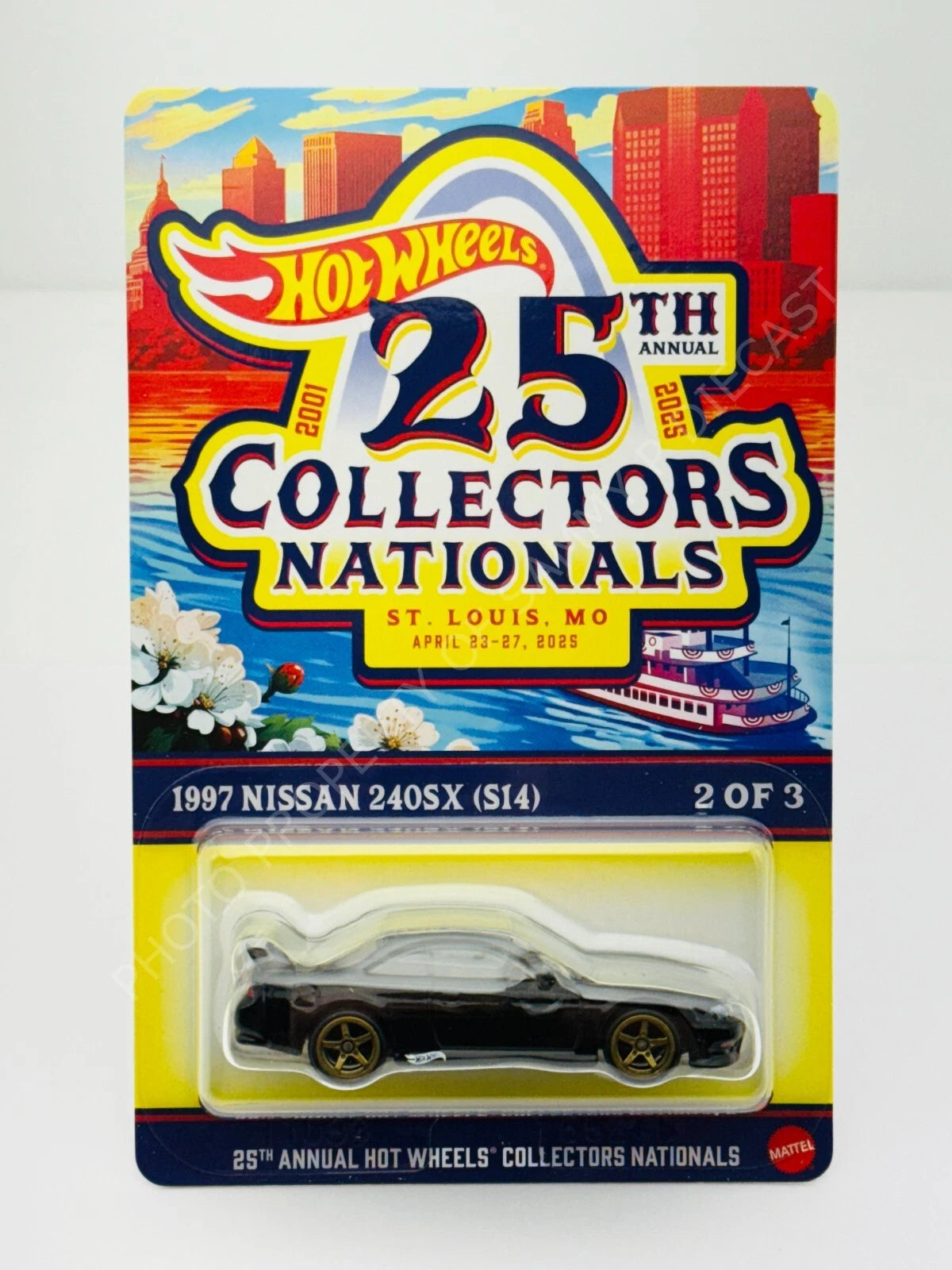 Hot Wheels 2025 25th Annual St Louis Nationals NISSAN 240SX S14 ####/6200 in PROTECTOR
