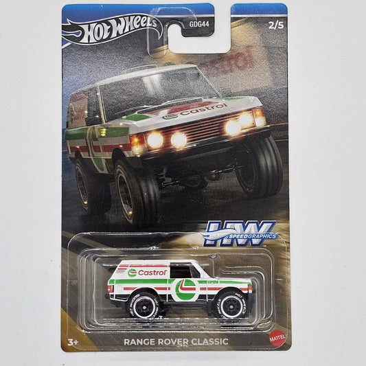 HOT WHEELS RANGE ROVER CLASSIC CASTROL 2024 SERIES HW SPEED GRAPHICS