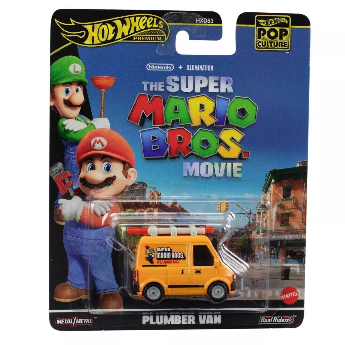 Hot Wheels Premium 1:64 Pop Culture Super Mario Bros Plumber Van