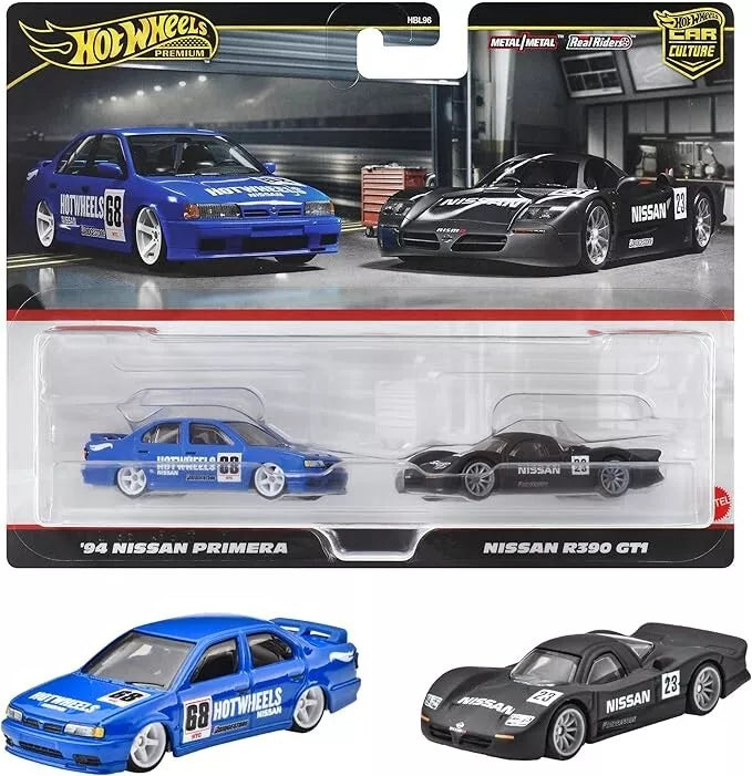 HOT WHEELS 2024 TARGET EXCLUSIVE 2 PACK ’94 NISSAN PRIMERA NISSAN R390 GT1