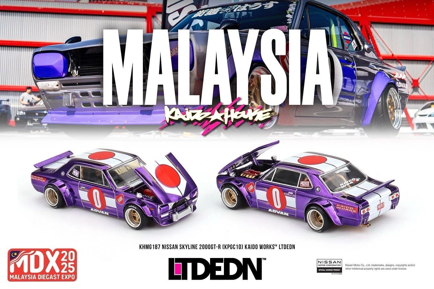 Kaido House x Mini GT MDX 2025 Kuala Lumpur LTDEDN Nissan Skyline 2000GT-R KHMG187