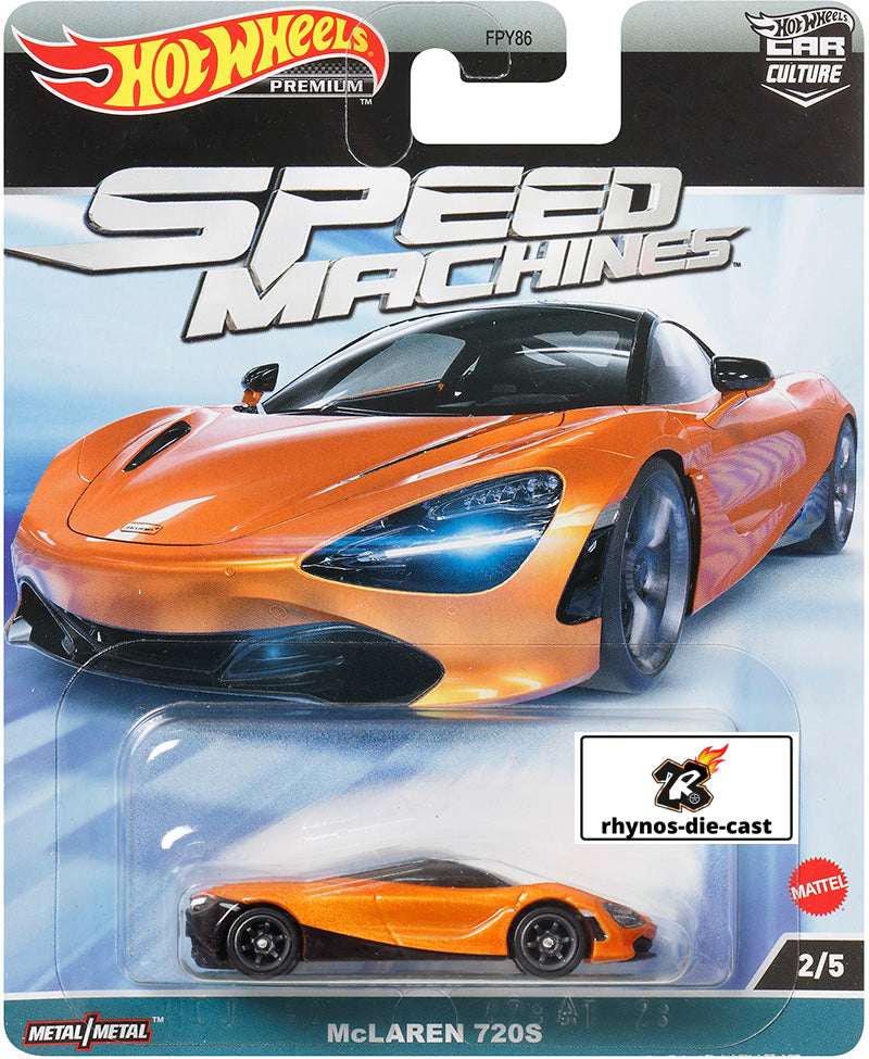 HOT WHEELS 2023 CAR CULTURE SPEED MACHINES - MCLAREN 720S - CREASED CARD