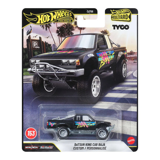 Hot Wheels Premium Boulevard Datsun King Cab Baja Custom / Personnalisé (DAMAGED CARD)
