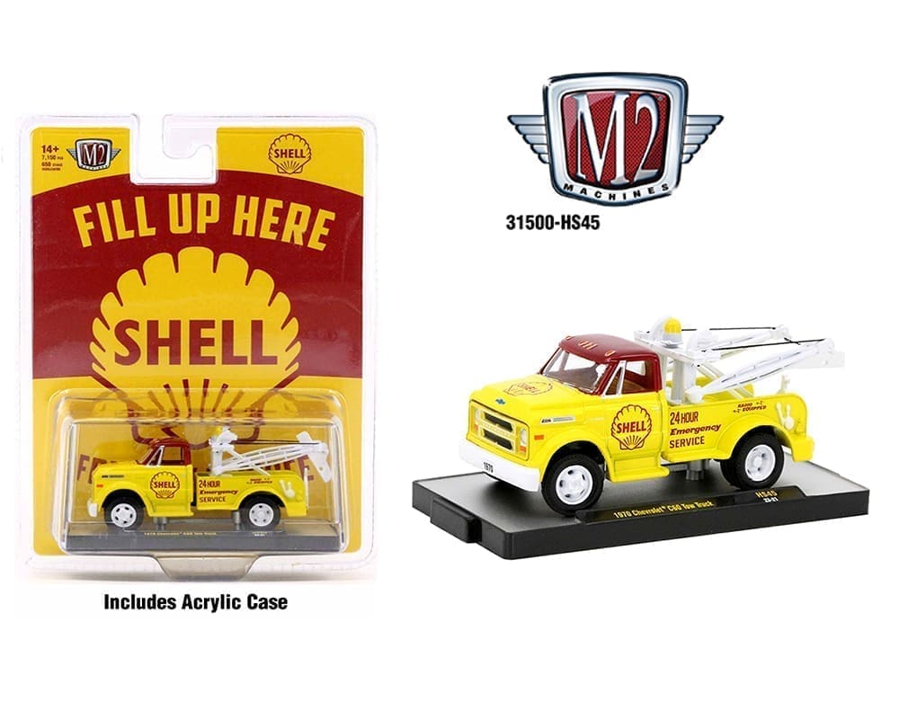 M2 Machines 1:64 1970 Chevrolet C60 SHELL Tow Truck – Hobby Exclusive