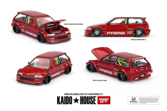 Kaido House x Mini GT - KHMG156 - Honda Civic (EF) Kaido Works V2