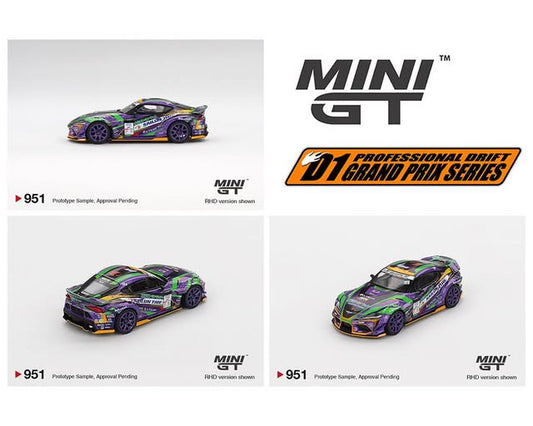 Mini GT 1:64 Japan Exclusive Toyota GR Supra KUHL 2021 D1GP EVANGELION RACING 2021- Limited Edition
