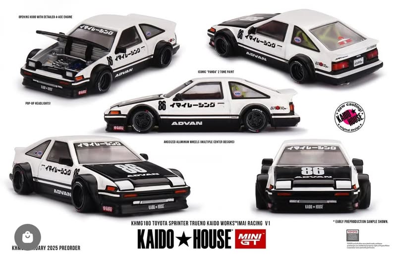 MINI GT x Kaido House 1:64 Toyota Sprinter Trueno Kaido Work Imai V1 KHMG180