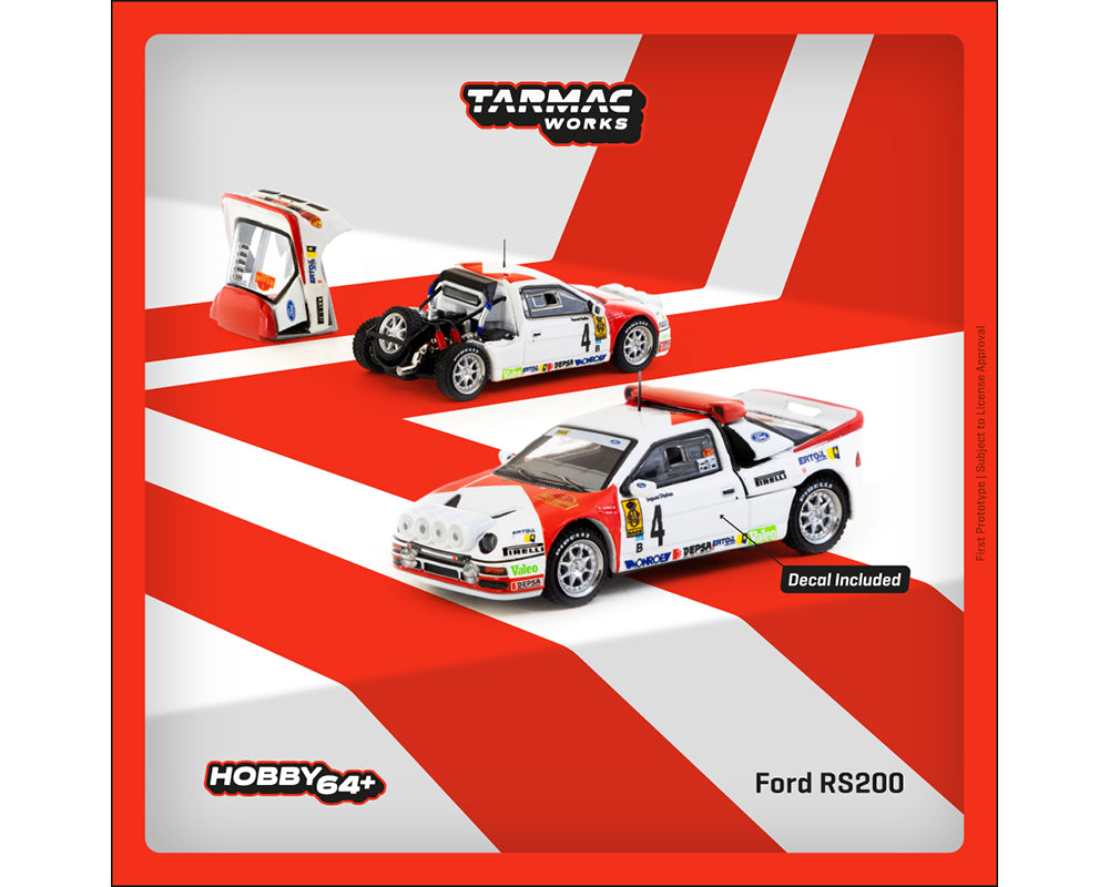 Tarmac Works 1:64 Ford RS200 Rallye Catalunya 1986 – Limited Edition – Hobby64+